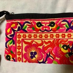 ⑥【未使用品】アジアン⭐︎モン族刺繍ポーチの画像