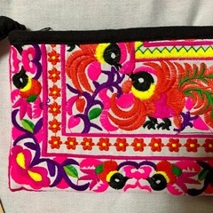 ⑧【未使用品】アジアン⭐︎モン族刺繍ポーチの画像