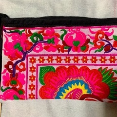⑨【未使用品】アジアン⭐︎モン族刺繍ポーチの画像