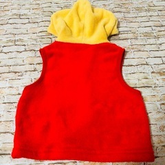 【アンパンマン】なりきりベスト　フード付き　フリース　変身　90サイズの画像