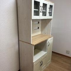 木目調　食器棚　180cmの画像