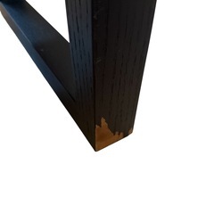 【超レア】アルマンドロゴ入り✨ ガラステーブル／ブラック系／直接引取歓迎（さいたま市）  高級感抜群　インテリアにもの画像