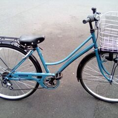 2７インチ　黒/水色　変速．LEDライトの画像