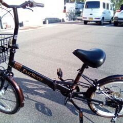 2０インチ　折りたたみ　黒/ブラウン　変速　LEDオートライトの画像