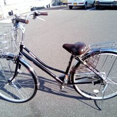 日本製　2７インチ　内装3段変速　LEDオートライト　黒/シルバーの画像