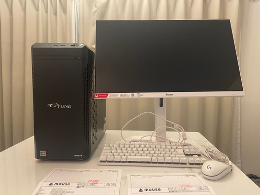 G-TUNE  ゲーミングPC デスクトップセット　マウス付き、キーボード