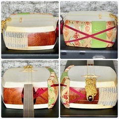 中棹三本継三味線 紫檀・紅木・丸打胴・東さわり・鼈甲撥・樹脂撥付きの画像