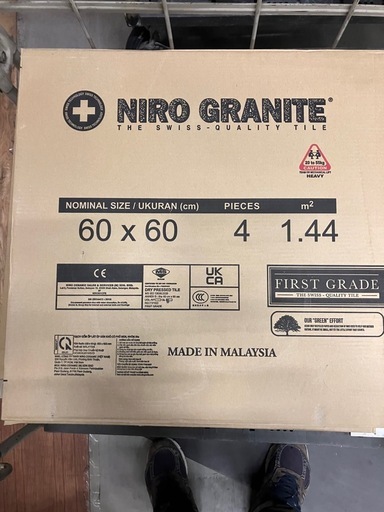 NIRO GRANITE タイル 60 x 60 cm 4枚入×⑦箱＋短冊34枚
