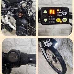 バッテリー最高レベル容量🌸電動自転車　ヤマハ　パスバビー　新基準　🌼8.7Ahリチウムバッテリー🌈white⚪️1の画像
