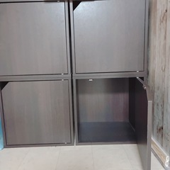 扉付き カラーボックス 30×30 4個セットの画像