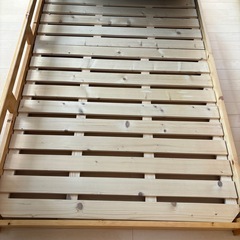 ショートシングルマットレスとフレームの画像