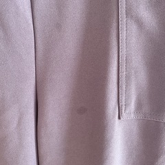 パープル サロペット コットン混合 前面ポケットありの画像