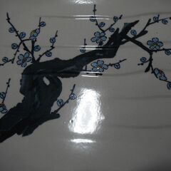 【中古】和食器　大皿　四角皿　プレート　平皿　梅模様　４２ｃｍの画像