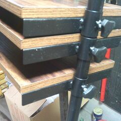 便利な洗濯機の棚「高さと棚移動楽々」の画像