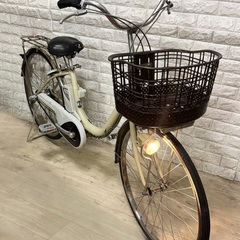 🉐超お買い得🌸美品🌸室内保管🌈バッテリー良好🌸パナソニック　ビビ　🌸電動自転車アイボリー1の画像