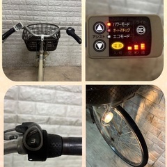 🉐超お買い得🌸美品🌸室内保管🌈バッテリー良好🌸パナソニック　ビビ　🌸電動自転車アイボリー1の画像