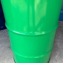 【美品】ドラム缶 鮮やかな黄緑 200L の画像