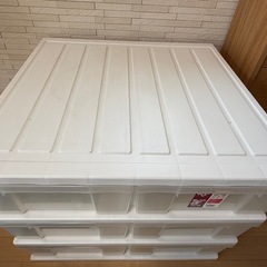 ⚫︎お譲りします⚫︎ アイリスオーヤマ チェスト 押入れ 3段 収納ケース　ホワイト/クリア OC-746の画像