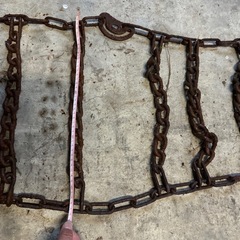 タイヤショベル　ホイールローダー　金属チェーン タイヤ用チェーン　4本セットの画像