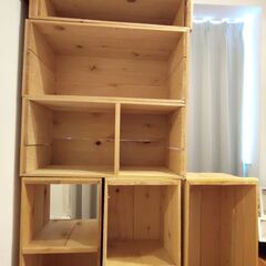 りんご箱（木箱）6箱の画像