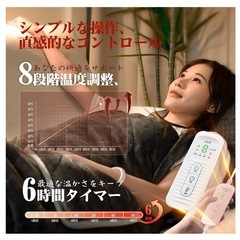 電気毛布 着る毛布 着るこたつ 速暖 水洗い可 ダークグレーの画像