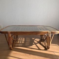 ローテーブル　ガラステーブルの画像