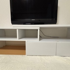 ニトリ　伸縮テレビボード　ホワイトの画像