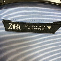 ZARA クロップドポプリンシャツの画像