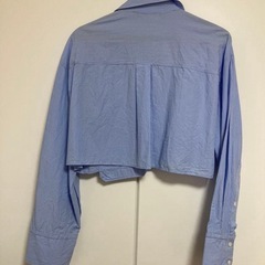 ZARA クロップドポプリンシャツの画像