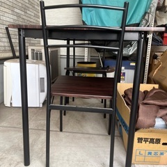 🍽 木目調 ダイニングテーブル＆チェア2脚セットの画像