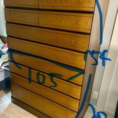 【美品】たんす チェスト ビンテージ 幅105 高さ154 ダークブラウンの画像