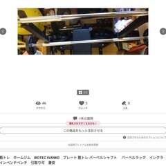 ホームジム　バーベルラック　プレート　アイロテック、IVANKO等　　インクラインベンチ　シャフト　鏡ダンベル等　その他多数　直ぐはじめられるセットの画像