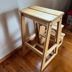 踏み台　木製　3段の画像