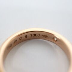 NR63　kt11767tm【Cartier】 エングレーブドリング　750PG　1Pダイヤ　#48　3.2gの画像