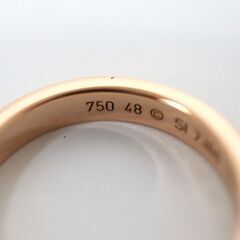NR63　kt11767tm【Cartier】 エングレーブドリング　750PG　1Pダイヤ　#48　3.2gの画像