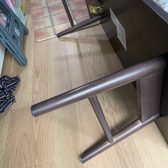 ニトリ　折りたたみテーブル ラポール 棚付きの画像