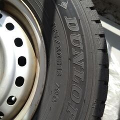 【手渡しのみ】ダンロップスタッドレスタイヤ　155/80R13　4本セット　トヨタパッソに使用していました。　の画像