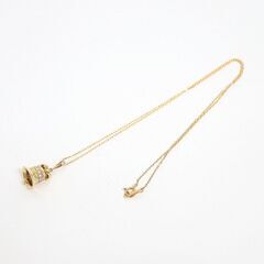 NR64　kt13153tm【MIKIMOTO】 K18　ダイヤ0.15ct　ベルモチーフネックレスの画像