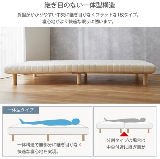 【未使用】＊ニトリ＊高反発ウレタン脚付きマットレス スモールシングル