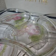 クリスタルグラス HOYAクリスタル ５客　紫陽花模様 クリスタル小鉢虹色の画像