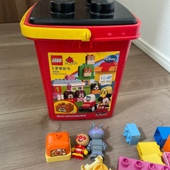 LEGO デュプロミッキー&フレンズのバケツ➕アンパンマンブロックの画像
