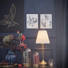 テーブルランプ　オースティード　真ちゅう/ホワイト　IKEAの画像