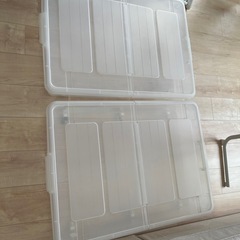 【無料】ベッド下　クリアボックス　収納　2個の画像