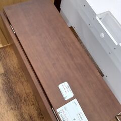 ★リユースのサカイ水戸店★  デスク ダークブラウン H72×D31.5～65×W80 クリーニング済み MT6051の画像