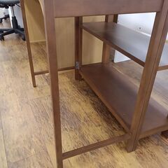 ★リユースのサカイ水戸店★  デスク ダークブラウン H72×D31.5～65×W80 クリーニング済み MT6051の画像