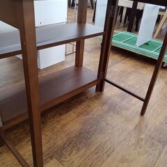 ★リユースのサカイ水戸店★  デスク ダークブラウン H72×D31.5～65×W80 クリーニング済み MT6051の画像
