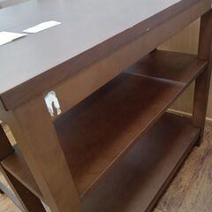 ★リユースのサカイ水戸店★  デスク ダークブラウン H72×D31.5～65×W80 クリーニング済み MT6051の画像