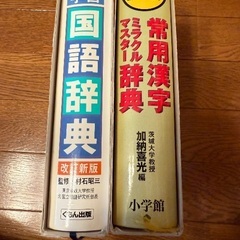 国語辞典と漢字辞典の画像