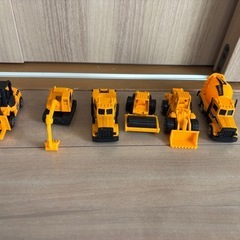 Carecoly 建設車両 6台ミニカーセット1台収納車 車おもちゃ 建設車両セットの画像