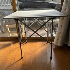 アウトドア　アルミツーウェイロールテーブル　CAPTAIN STAGの画像